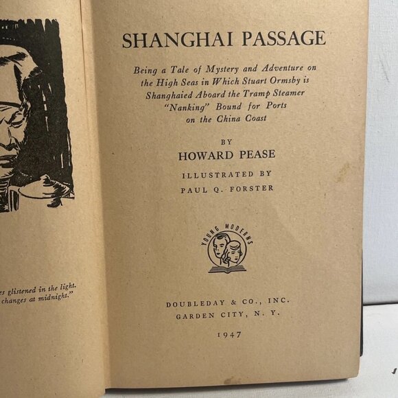 Shanghai Passage by Howard Pease (1947) Hardcover Young Moderns - Picture 6 of 8
